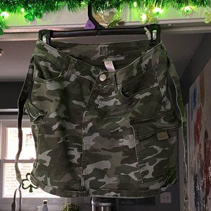 Justice Camo Cargo Skirt